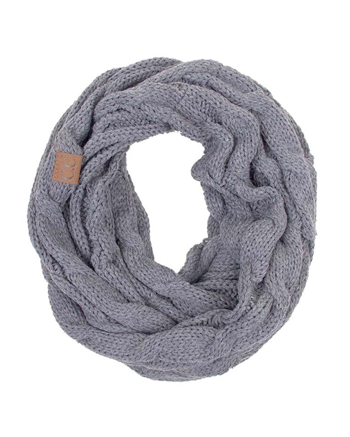 C.C. Cable Knit Infinity Scarf (More colors available) - Sf-800