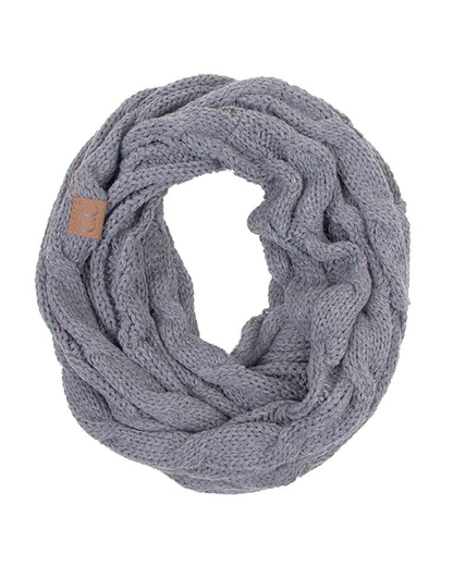 C.C. Cable Knit Infinity Scarf (More colors available) - Sf-800