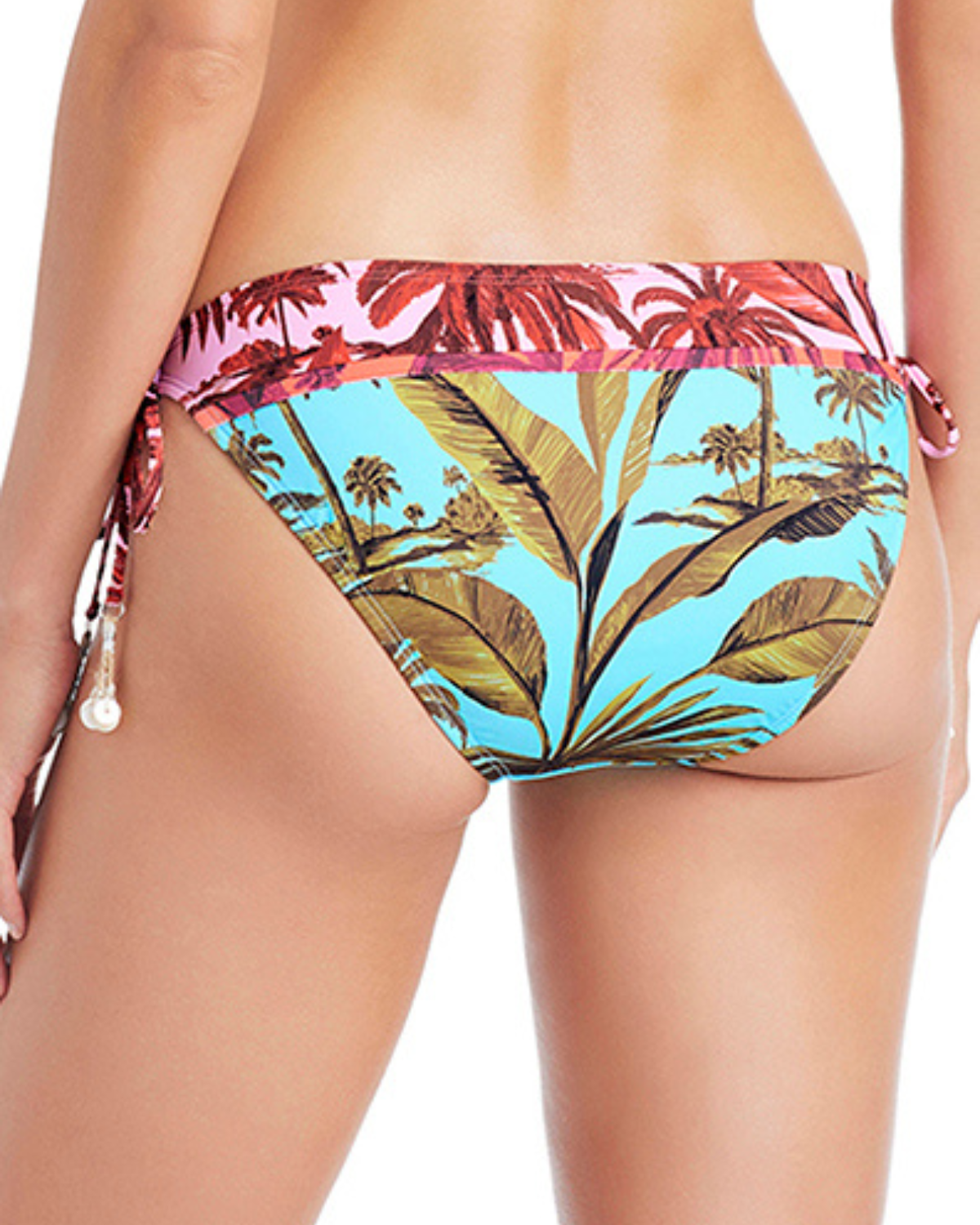 Bleu by Rod Beattie White Lotus Tie Side Hipster Bikini Bottom - RBWH26585