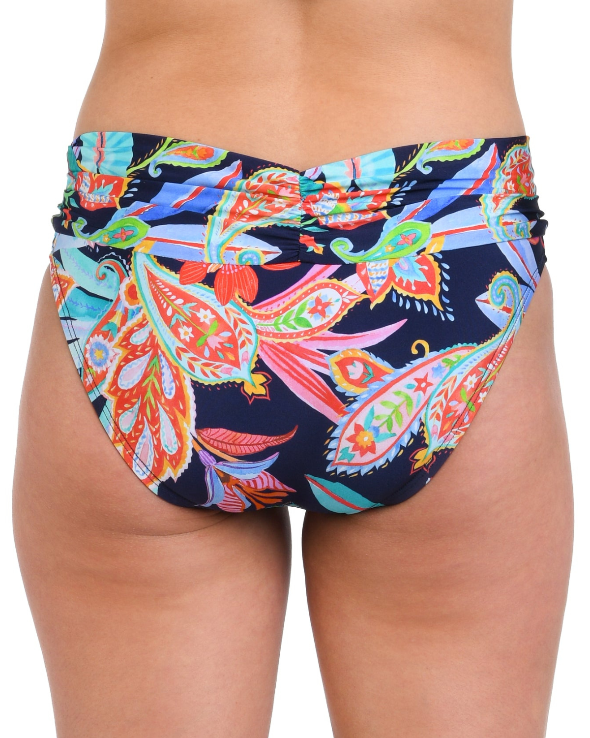 2025 La Blanca Tropidelic Paisley Shirred Band Hipster Bottom - Lb5ra95