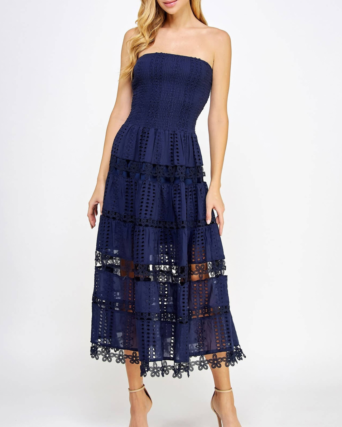 Strut & Bolt Eyelet Midi Dress (More Colors Available) - D-2192-H