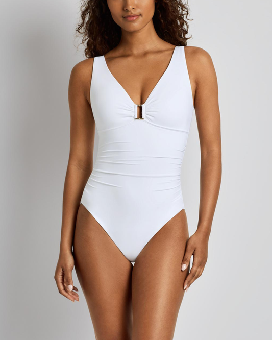 Lauren Ralph Lauren Beach Club Solids Ring One Piece (More Colors Available) - 20601016