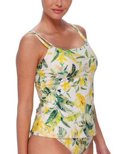 Sunsets Isla Soleil Crepe Taylor D+ Underwire Tankini Top - 75