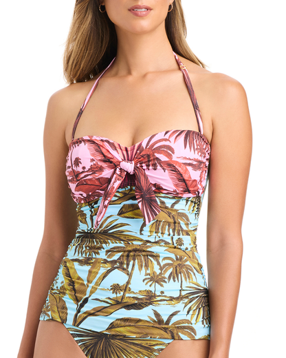Bleu by Rod Beattie White Lotus Bandini Tankini Swim Top - RBWH26484