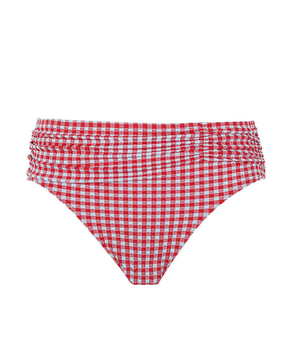 Panache Swimwear Gingham Midi Gathered Brief Bottom (More Colors Available) - SW1729