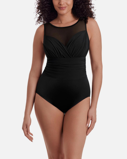 Longitude Solidtude 2.0 Long Torso Mesh Highneck One Piece - L260126