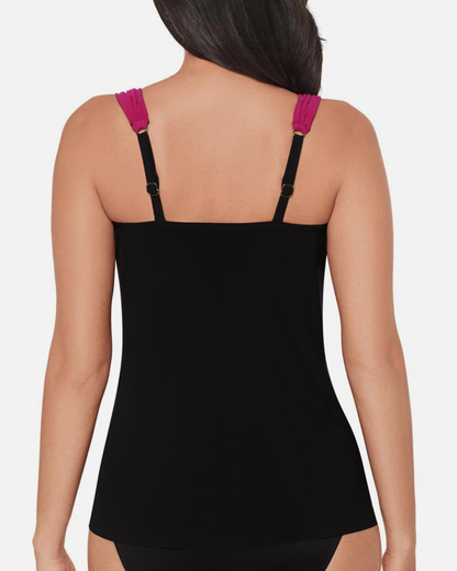 Miraclesuit Petali Rose Dazzle Tankini Top in Petali Rosa - 6567326