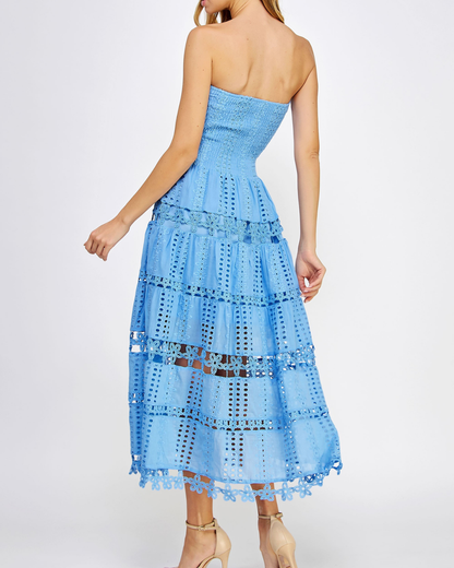 Strut & Bolt Eyelet Midi Dress (More Colors Available) - D-2192-H