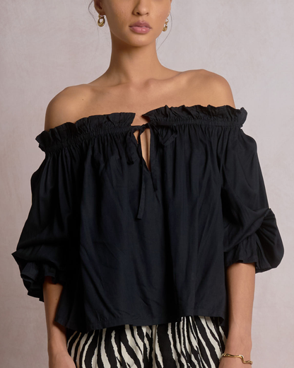 Elan Off Shoulder Top (More Colors Available) - RY11572
