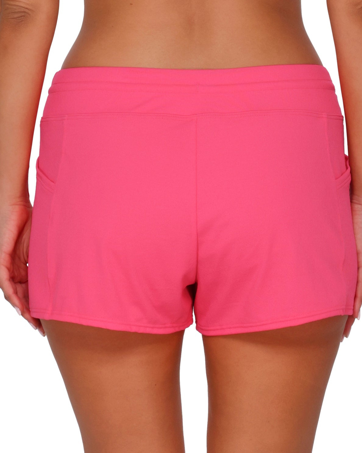 Sunsets Posy Pink Crepe Laguna Swim Short - 905B
