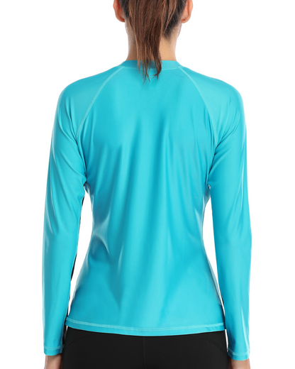 2025 Charmo Front Zipper Long Sleeve Rash Guard - D5064