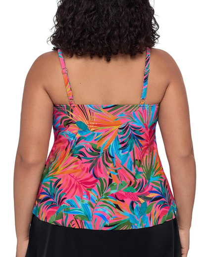 Trimshaper Plus Amazonian Palms Ronnie Tankini Top - 6551020W
