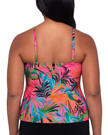 Trimshaper Amazonian Palms Ronnie Tankini Top - 6551020