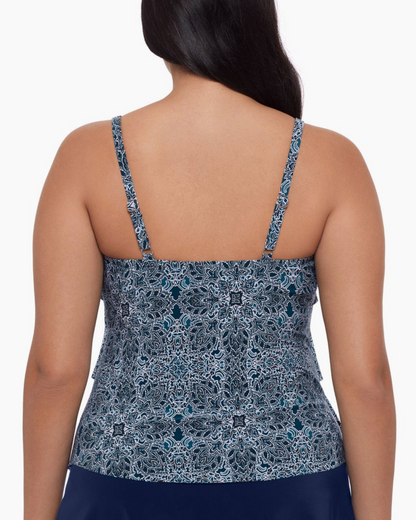 2025 Trim Shaper Tonga Tiles Plus Size Ronnie Tankini Top - 6550995W