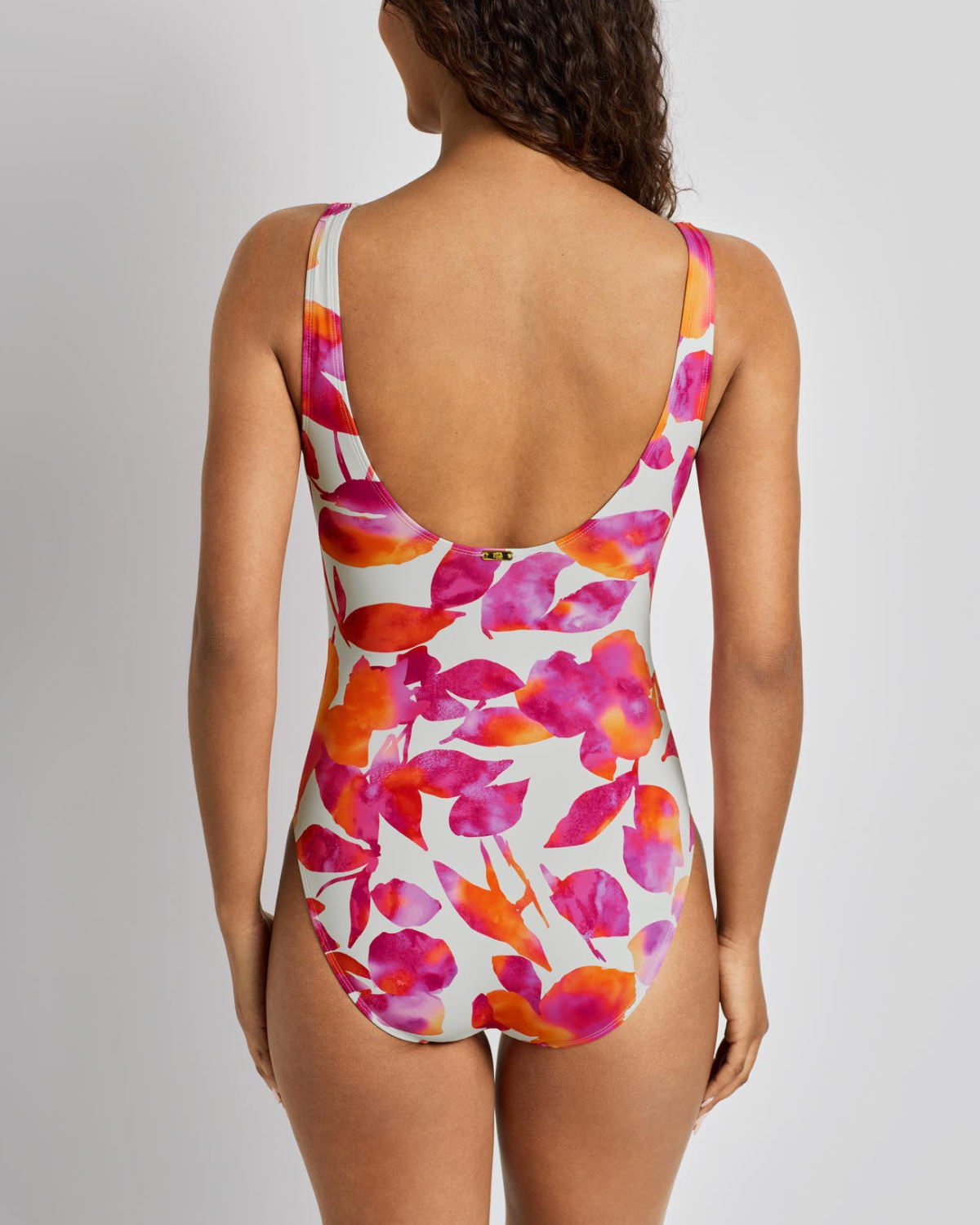 Lauren Ralph Lauren Bougainvillea Floral Ruffle Surplice One Piece - 20642010