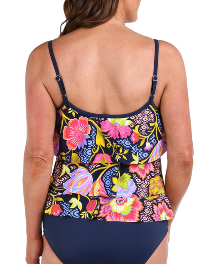 2025 Maxine of Hollywood Ornamental Garden Triple Tiered Tankini Top - MM5EJ59