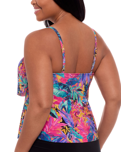 Trimshaper Paradise Palm Ronnie Tankini Top - 6556503
