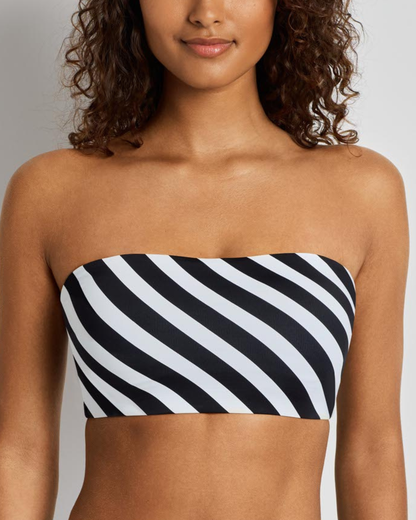 Lauren Ralph Lauren Speed Stripe Longline Bandeau Bikini Top - 20632147