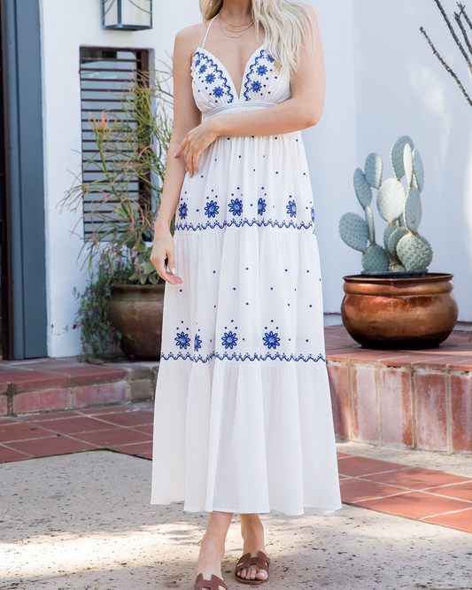 2024 Sweet Lovely Embroidered Maxi Dress - Sw745