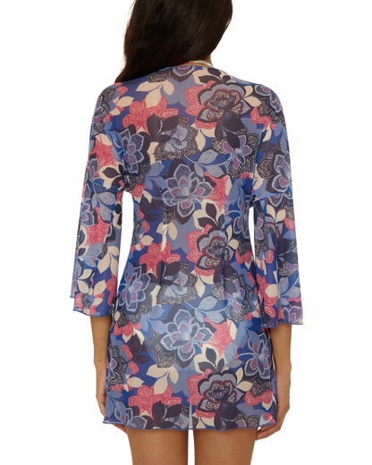 Becca by Rebecca Virtue Lanai Tie Front Tunic Cover Up - 4739671
