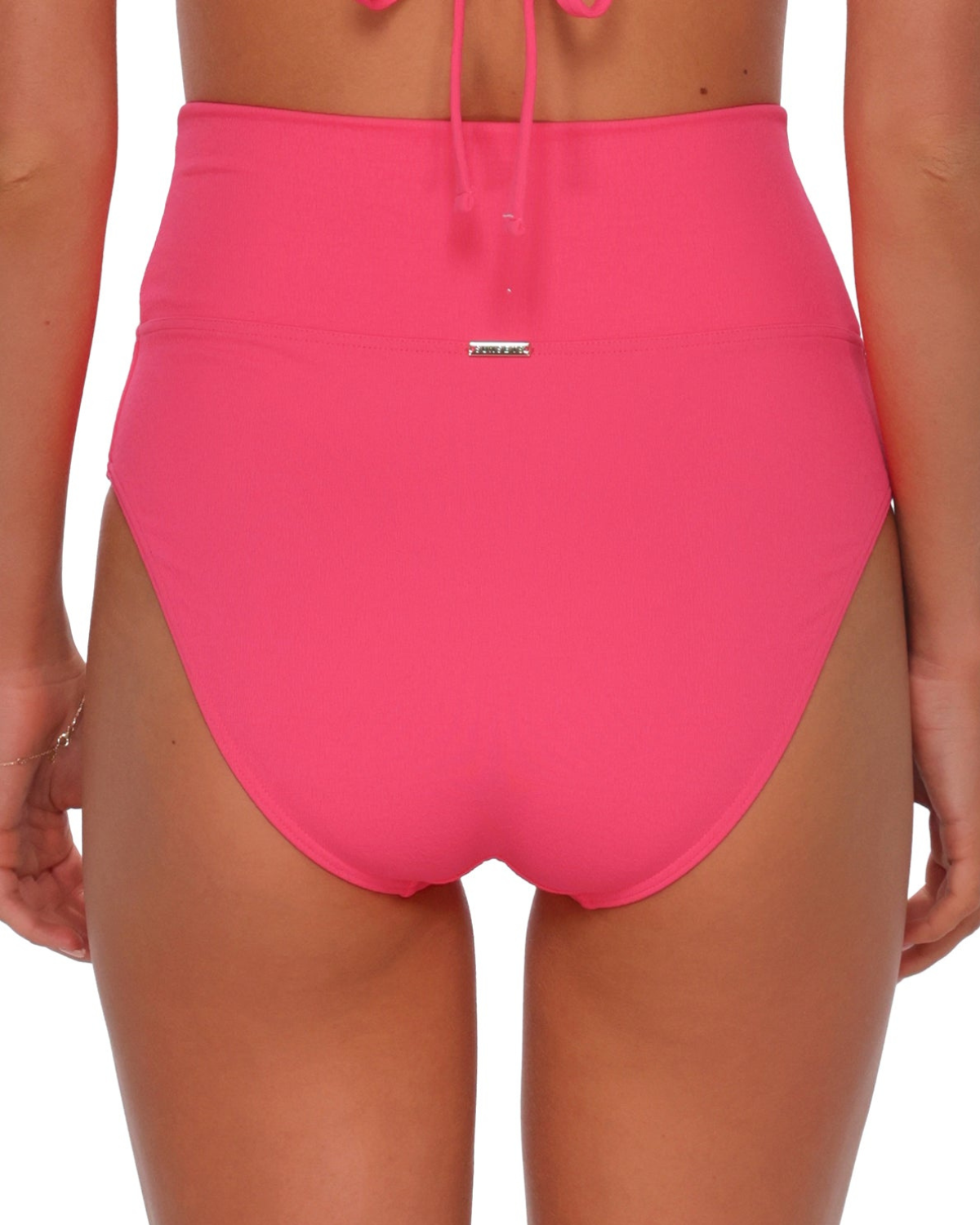 Sunsets Posy Pink Crepe Hannah High Waist Bottom - 33B