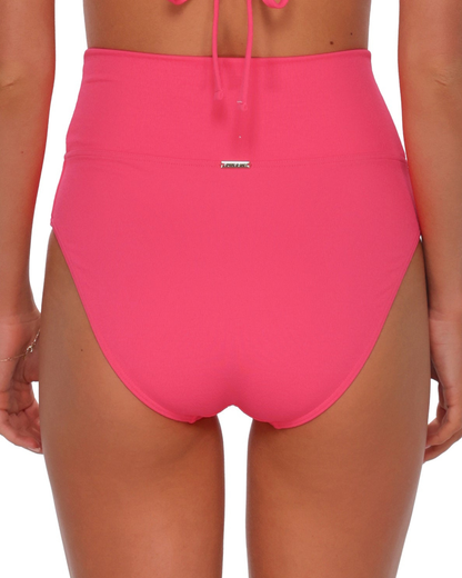 Sunsets Posy Pink Crepe Hannah High Waist Bottom - 33B