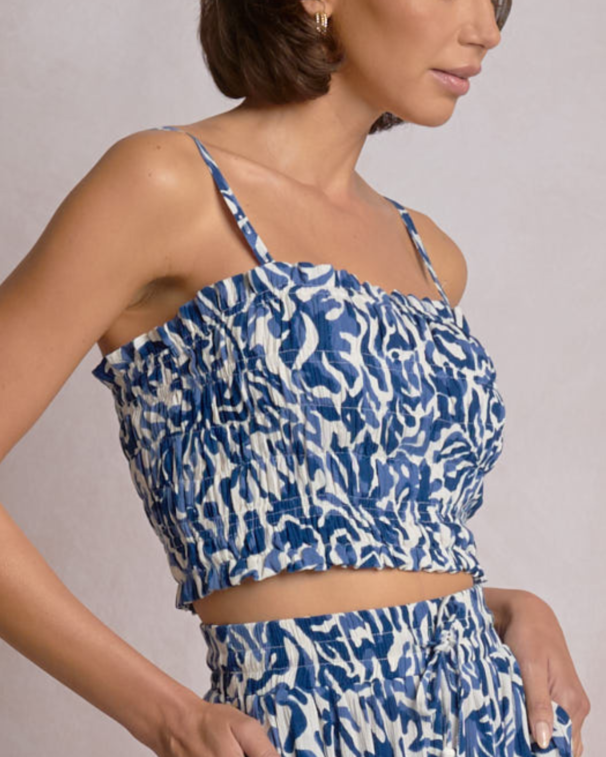 Elan Coralina Smocked Top - RGP11243