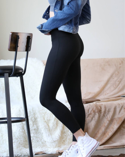 42POPS Microfiber Wide Waistband Leggings - 24712