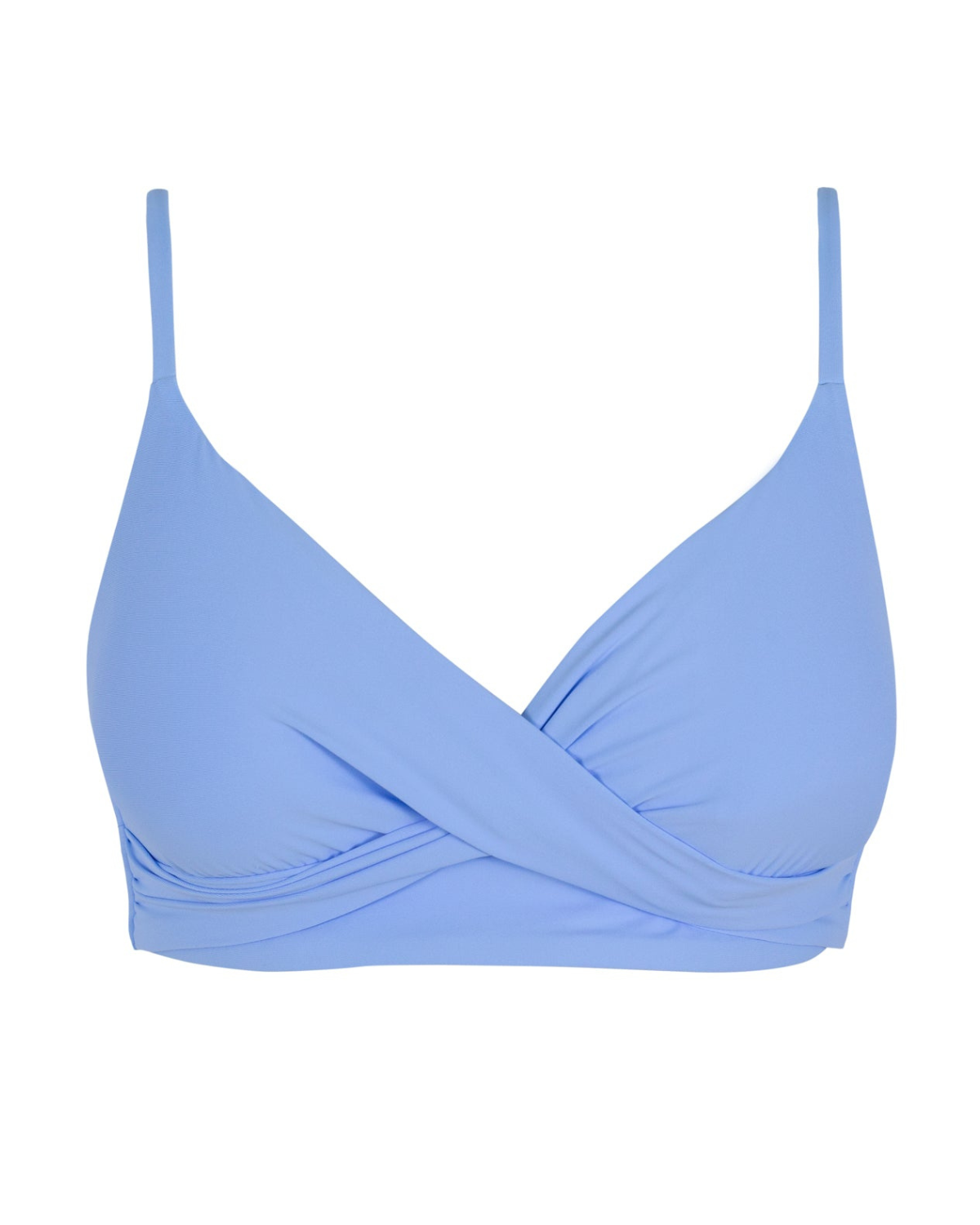 Sunsets Solids Blue Whisper Lyla Bralette Top - 619T