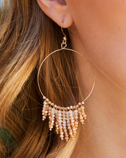 Urbanista Beaded Tassel and Ring Earring - AR3CE2122