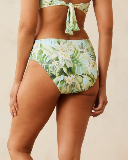 2024 Tommy Bahama Paradise Fronds Shirred High Waist Bikini Bottom - Ss200458