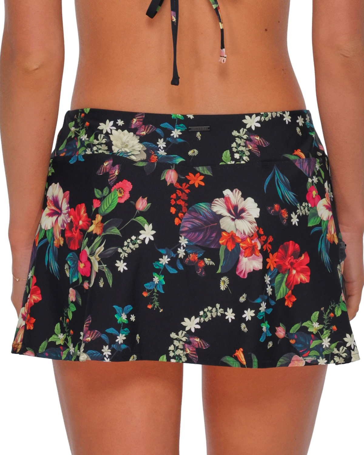 Sunsets Fleur Noire Sporty Swim Skirt - 40B