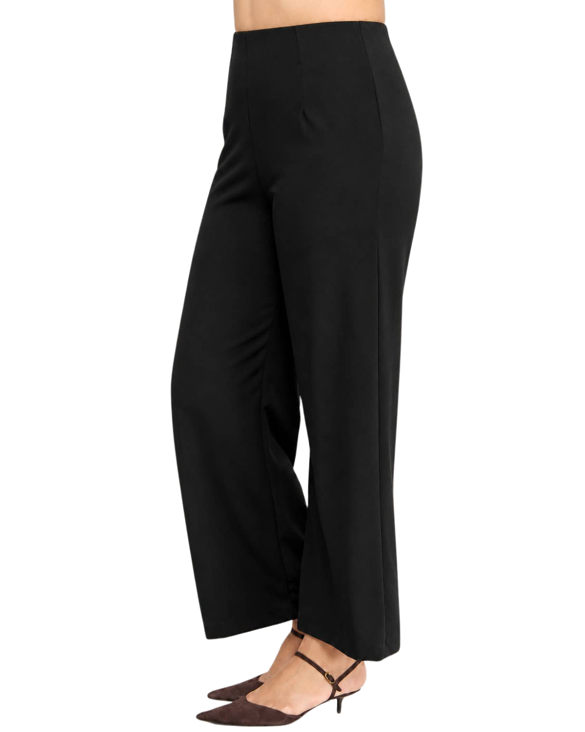 Haute Fox Plus Size High-Waist Wide Leg Pants - HF107-P