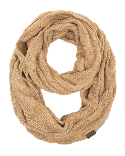 C.C. Cable Knit Infinity Scarf (More colors available) - Sf-800