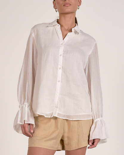Elan Flowy Button Down Shirt - RA11633