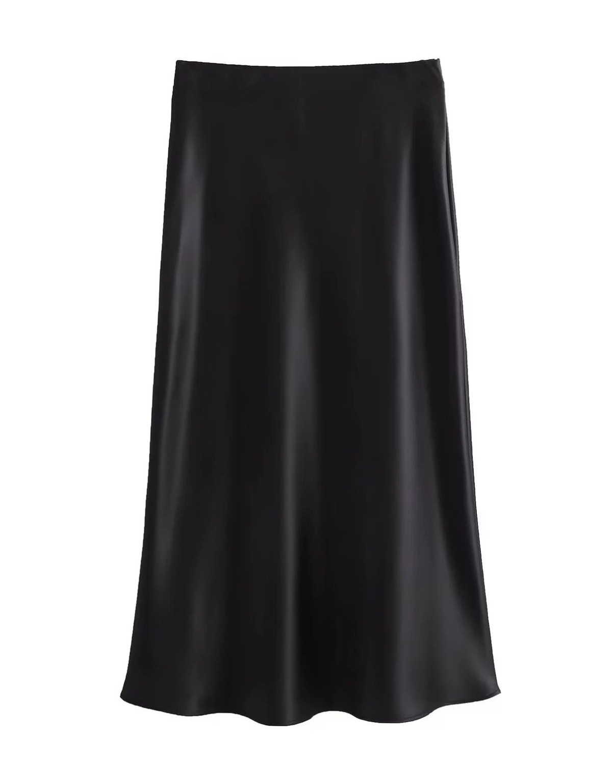 Sweet Kama Satin Midi Skirt (More Colors Available) - 5515