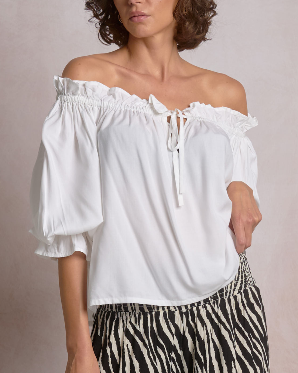 Elan Off Shoulder Top (More Colors Available) - RY11572