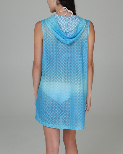 J Valdi Escala Sleeveless Button Down Hoodie - J18566W