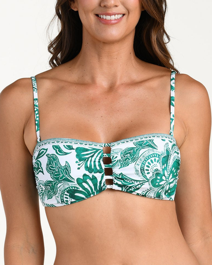 La Blanca Botanical Brocade Bandeau Bikini Top (More Colors Available) - LB6CC81