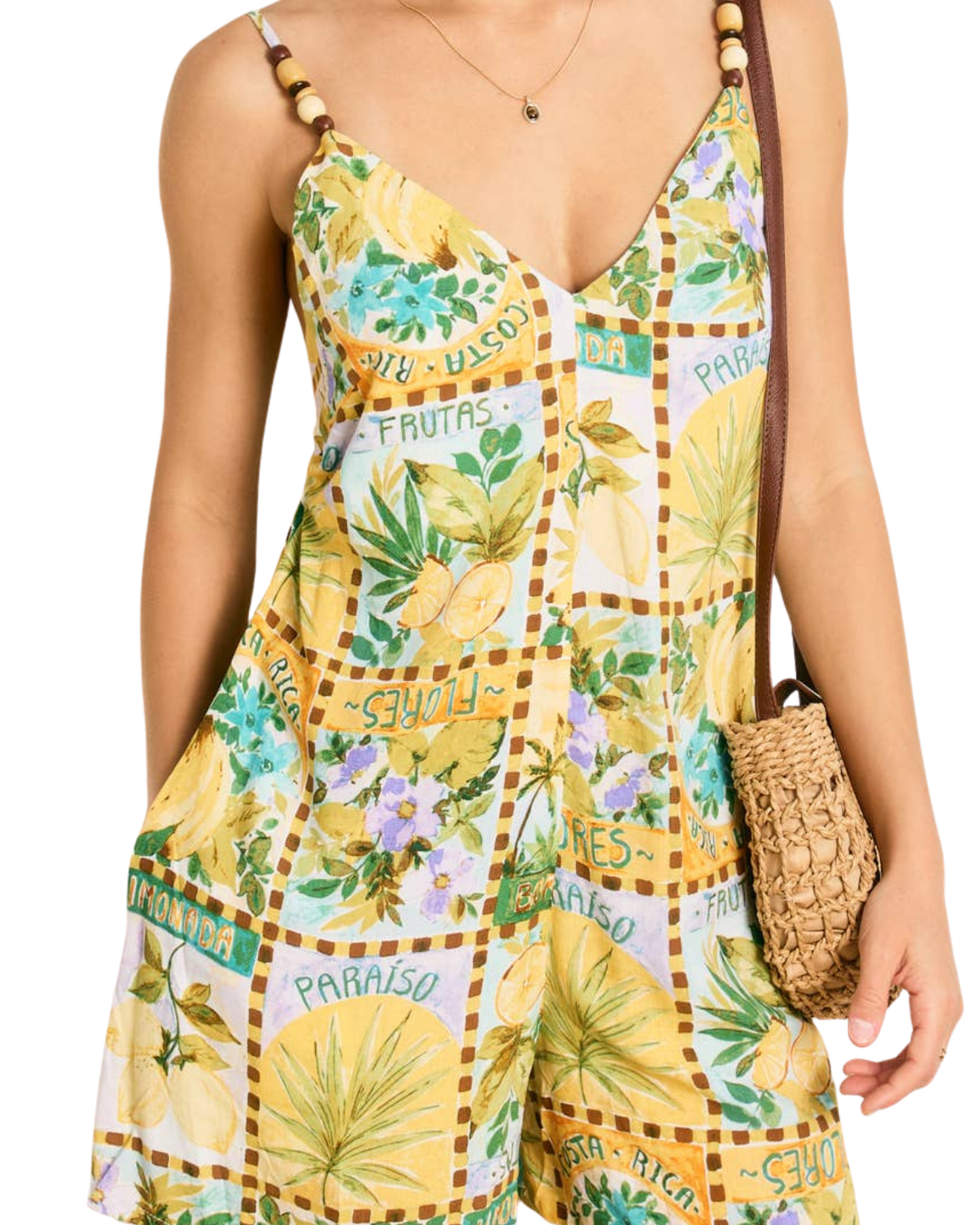Dress Forum Isla Palma Tie Back Detail Romper - Fr12529-P1978