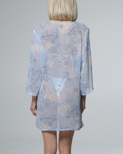 J Valdi Waikiki Lace Neck Tunic - J28136