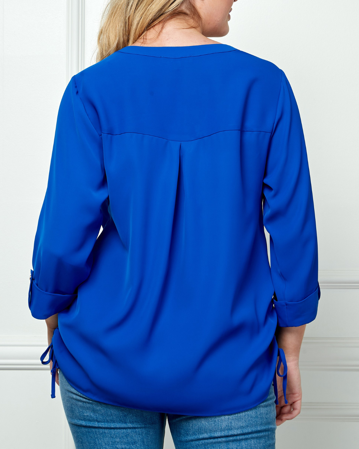 Winslow Plus Size Tab Sleeve Mandarin Collar Shirt - G9593100