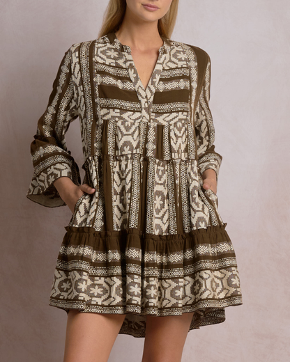 Elan Woven Flowy Dress w/ Pockets - CPE5570