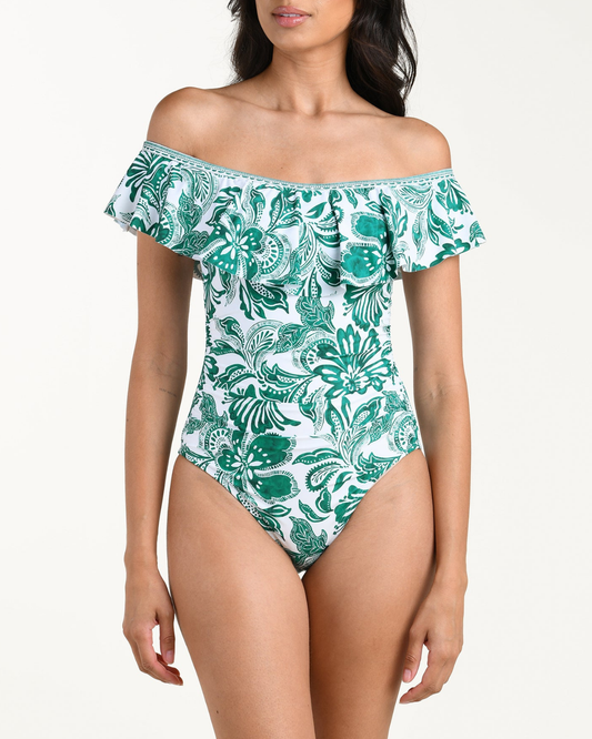 La Blanca Botanical Brocade Off Shoulder (More Colors Available) - LB6CC11