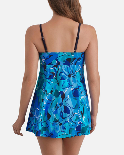 Shape Solver Organic Bloom Empire Swim Dress - SV260364
