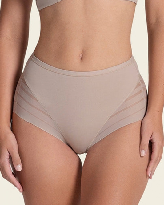 Leonisa Lace Stripe Lace Stripe Undetectable Classic Shaper Knicker (More Colors Available) - 012903