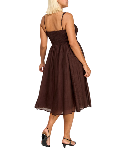 Blush BJ Plus Size Crinkle Textured Midi Dress - D5578X