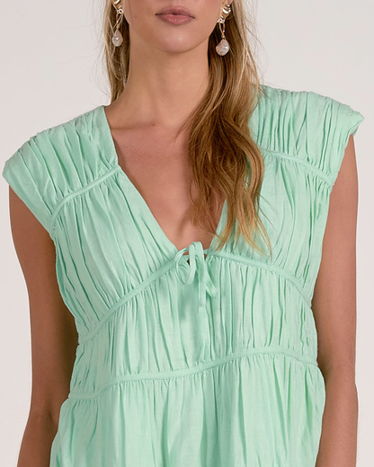 Elan Tiered Mini Dress - Tl50218 (More Colors Available)