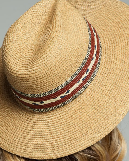 Shiraleah Braided Trim Panama Hat - 30H5086