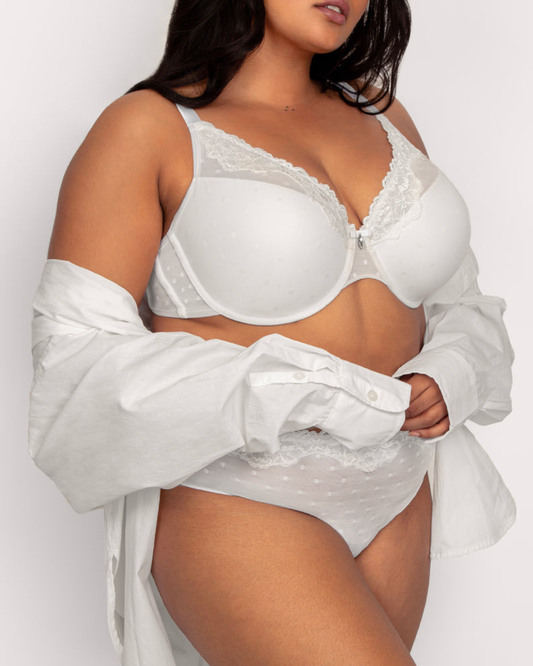 Curvy Couture Sheer Whisper Plunge T-Shirt Bra - 1607